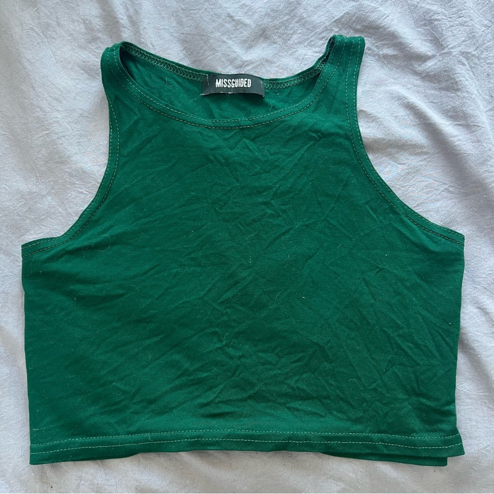 Green Crop Top
